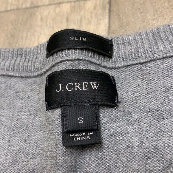 Mens J. Crew Cashmere Cotton Blend V-Neck Slim Fit Sweater - Picture 3 of 6